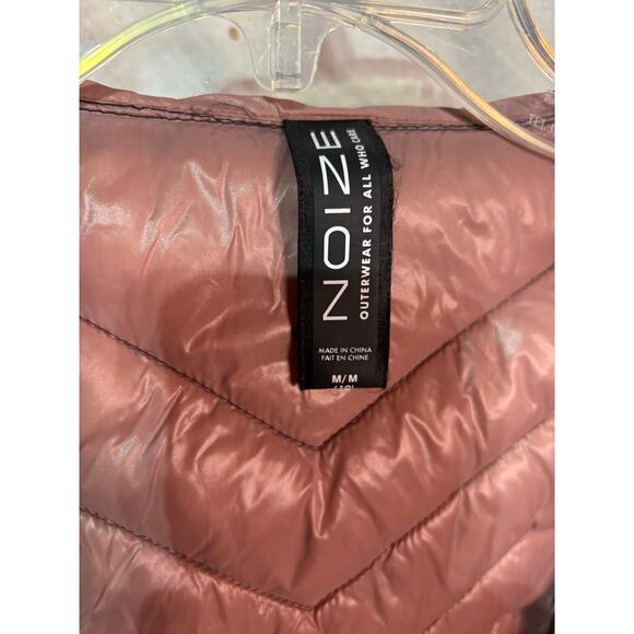 Noise M 10 black cruelty free outerwear hooded front zip jacket nylon nwot - Picture 8 of 14